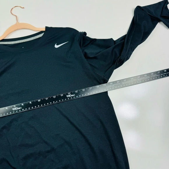 Nike Black DriFit Long-Sleeve Running‎ Top Medium - Picture 5 of 7